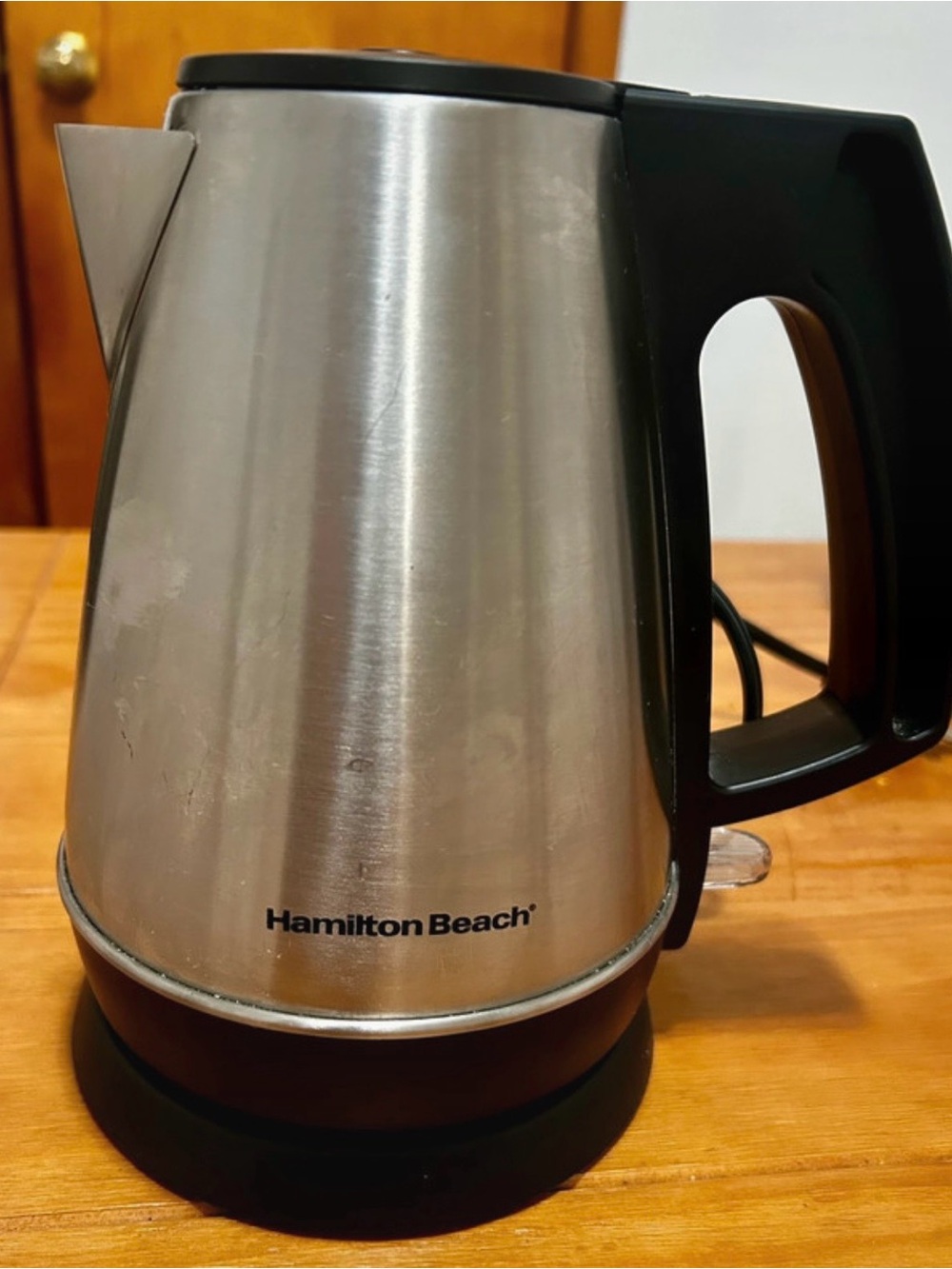 Hamilton Beach Stainless Steel Electric Kettle with Black Handle
